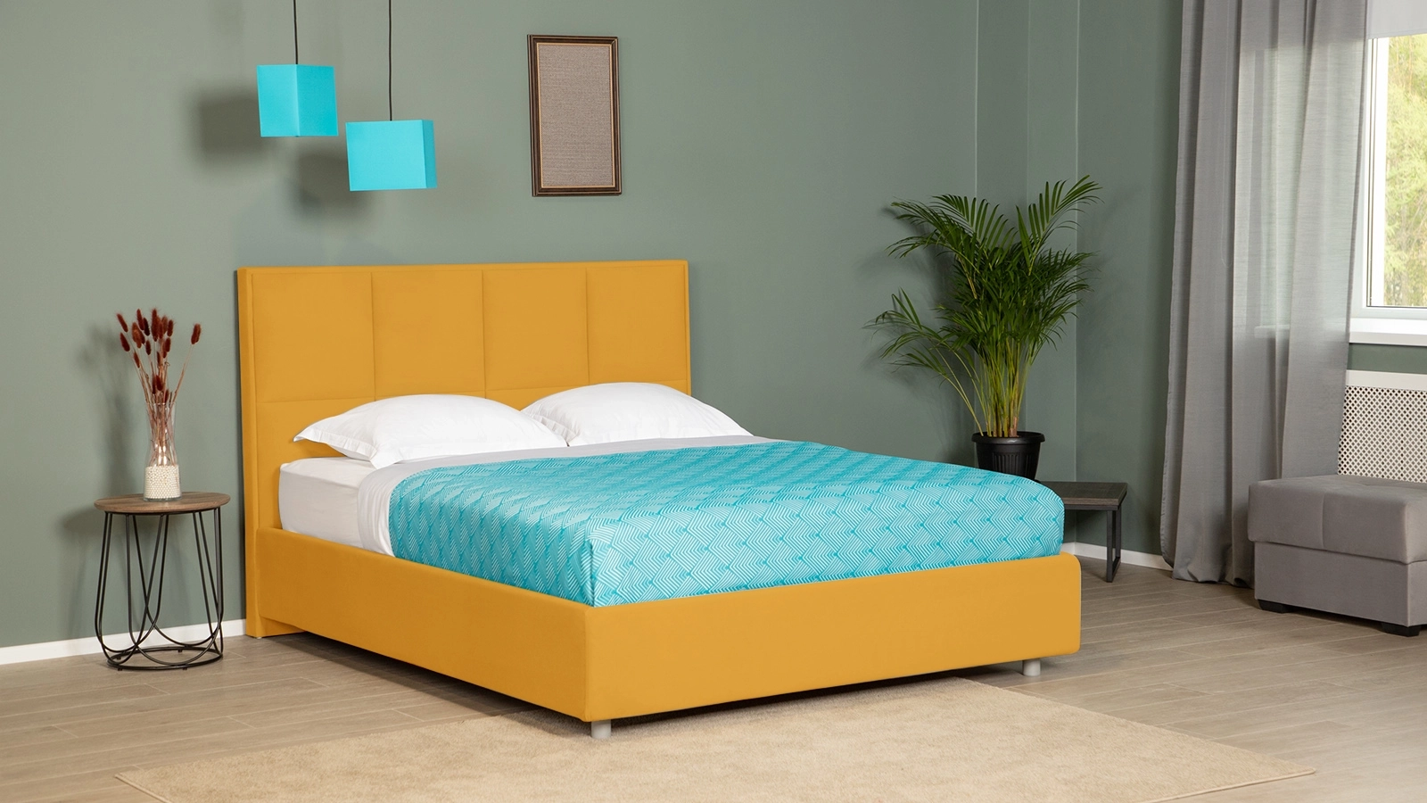 Кровать Linea Nova ткань Sky Velvet 30 140x200 - купить в Озерце