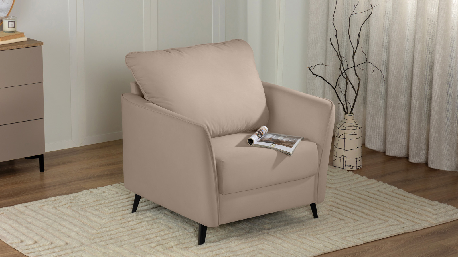 Кресло Laguna, Тк. Sky Velvet 03 87x92.5 — купить в Озерце