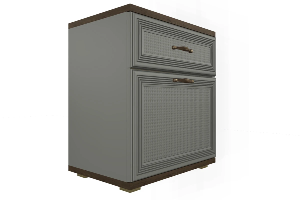 Готовый комплект для спальни СК-1005-ГТ-СО (Гикори Джексон Темный/Серый Оникс) - купить в Озерце