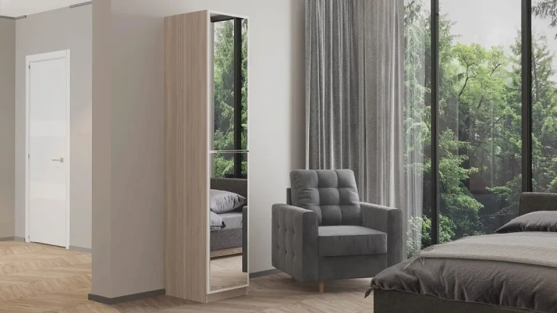 Шкаф однодверный Noble 45 см, цвет Ясень&Белый 45x53 — купить в Озерце