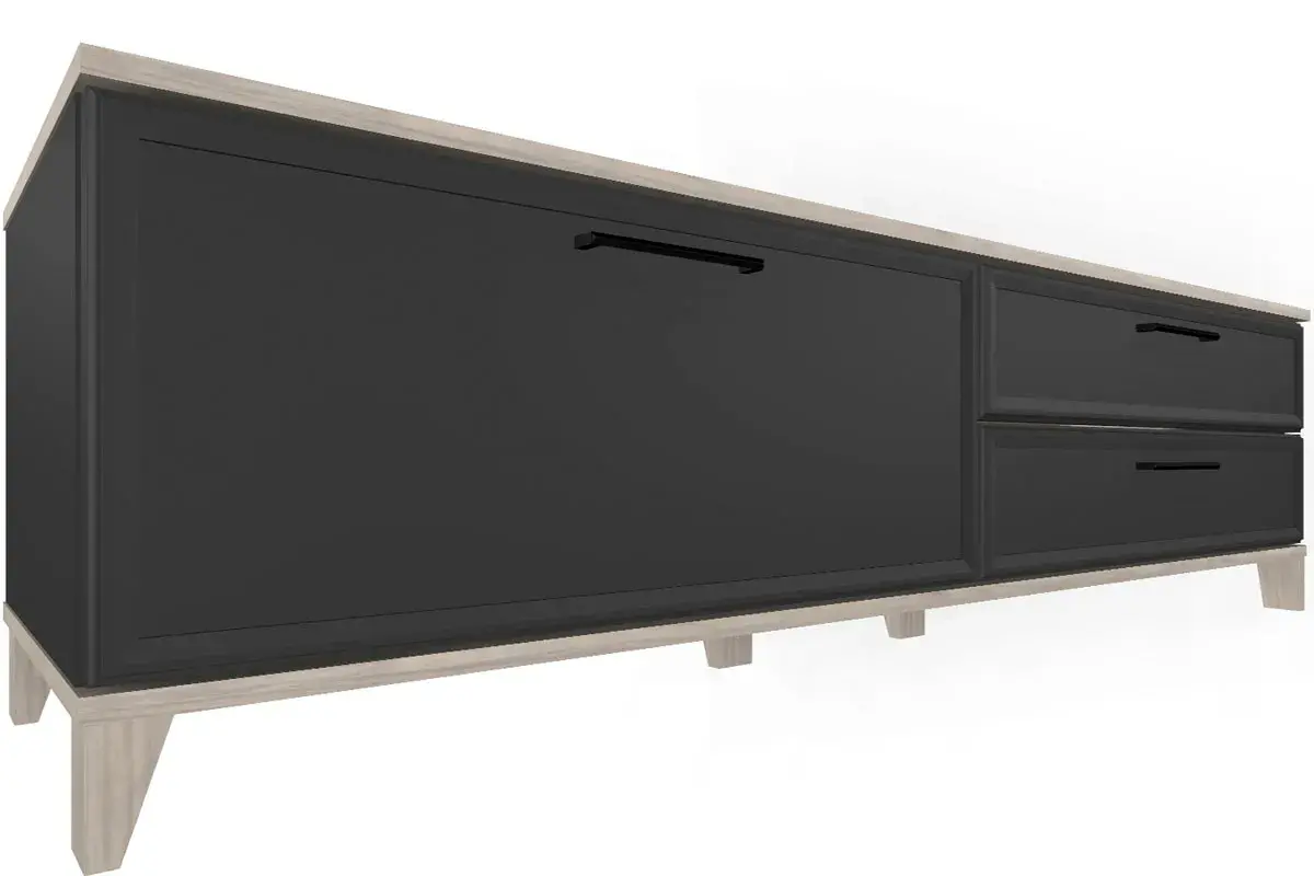 Гостиная Aurelio 3 (Антрацит/Блеквуд Сатиновый) — Мебель-центр Озерцо