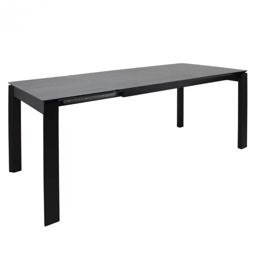 Стол БОНН HPL камень серый/матовый черный - купить в Озерце
