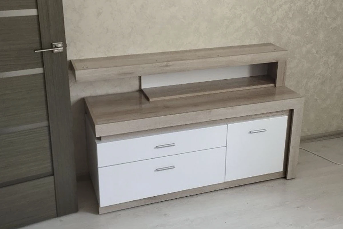 Полка навесная Люмен 4 белый снег глянец — Мебель-центр Озерцо