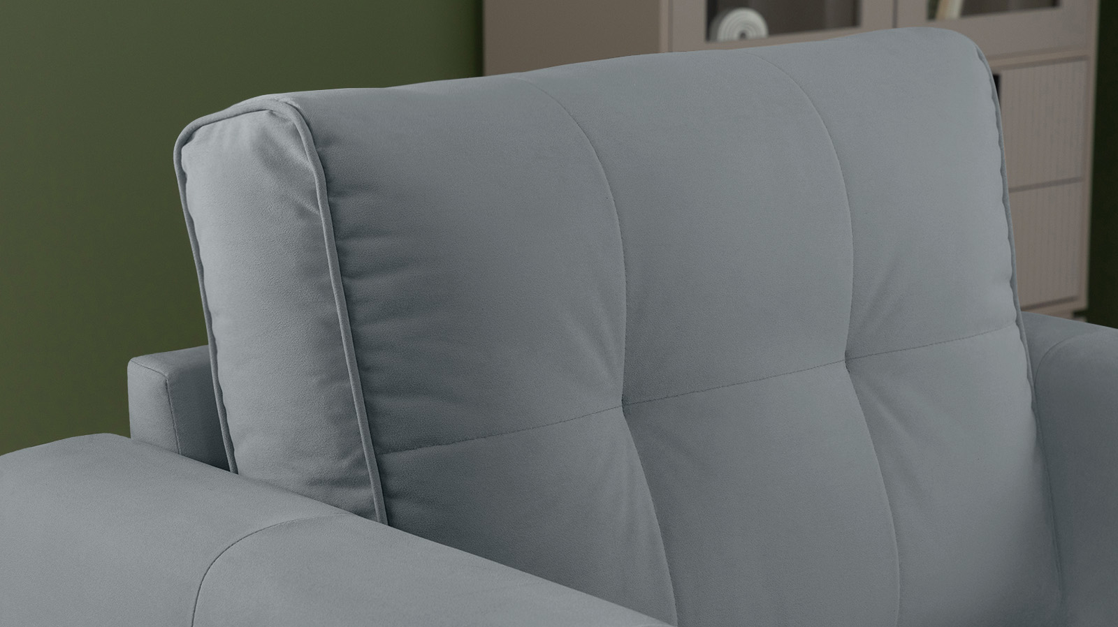 Кресло Amani Pro, Тк. Sky Velvet 18 (подлокотник: 15 см) 89x93.5 — купить в Озерце