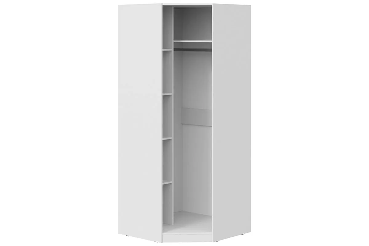 Шкаф угловой Глосс СМ-319.07.311 со стеклянной дверью (Белый глянец/Стекло) в мебель-центре Озерцо