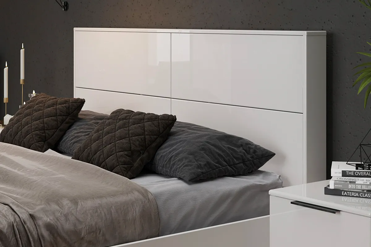 Кровать Тесса с подъемным механизмом Тип 2 без заглушины 160х200 (Белый жемчуг/Белый глянец) - купить в Озерце