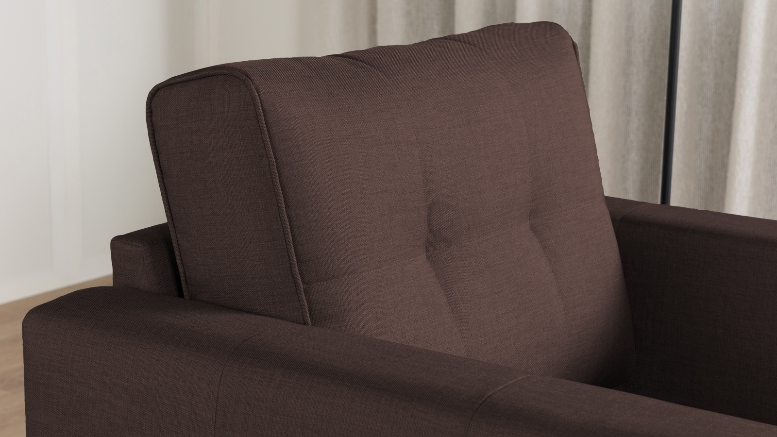 Кресло Amani Pro, Тк. Lidot brown (подлокотник: 15 см) 89x93.5 — купить в Озерце