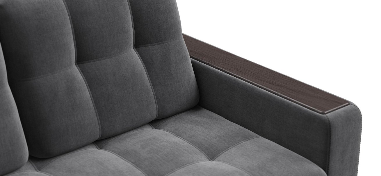 Босс Маркет двухместный диван Велюр Монолит серый — купить в Озерце