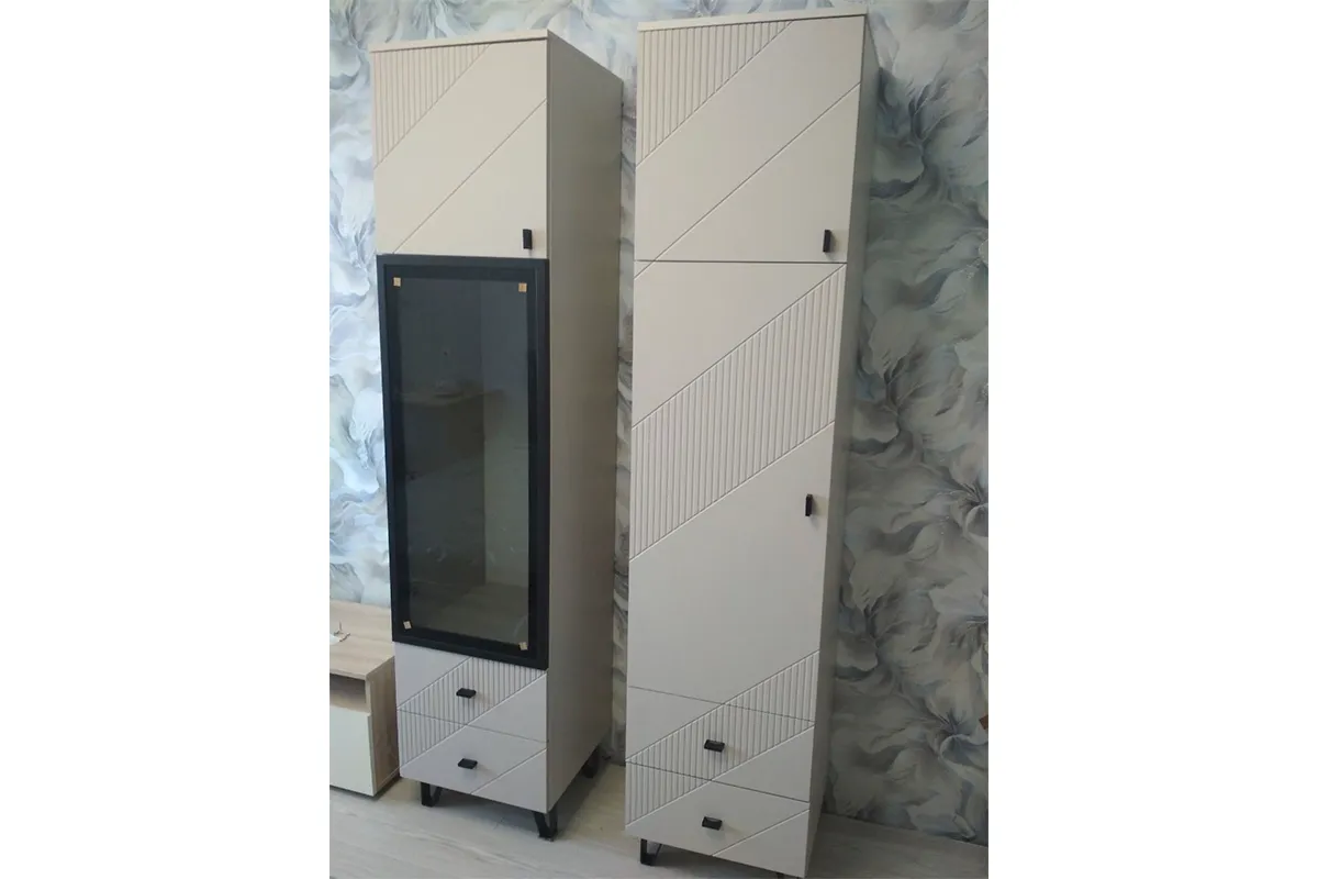 Шкаф для белья Кашемир с дв. и 2 ящ. (Кашемир/Сантьяго) в мебель-центре Озерцо