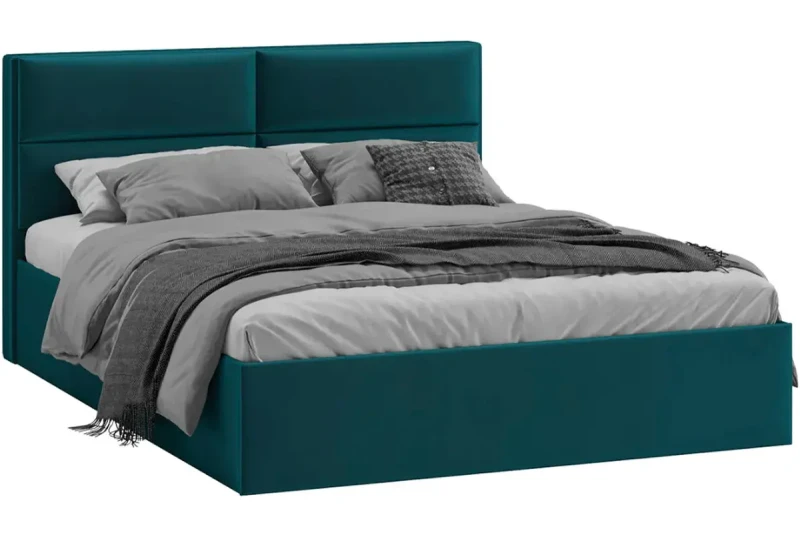 Кровать универсальная Глосс Тип 1 160х200 с ПМ и заглушиной (Велюр/Confetti Izumrud) - купить в Озерце