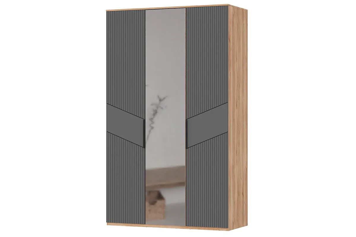 Спальный гарнитур Астория №2 / без кровати (Дуб кастелло медовый / Графит софт) - купить в Озерце