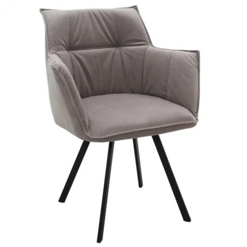 Стул-кресло поворотный 360 ИЗИ муар черный/таупе - купить в Озерце