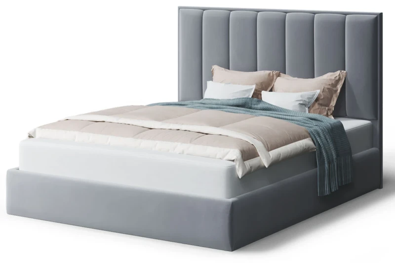 Кровать без опоры Лина с ПМ 120х200 (Neo 25/Серый) - купить в Озерце