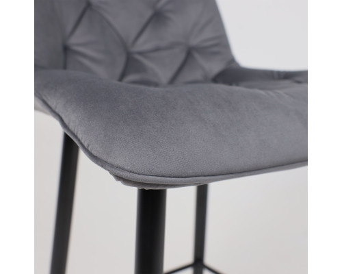 Барный стул Вито, серый велюр HLR-21 / черный - купить в Озерце