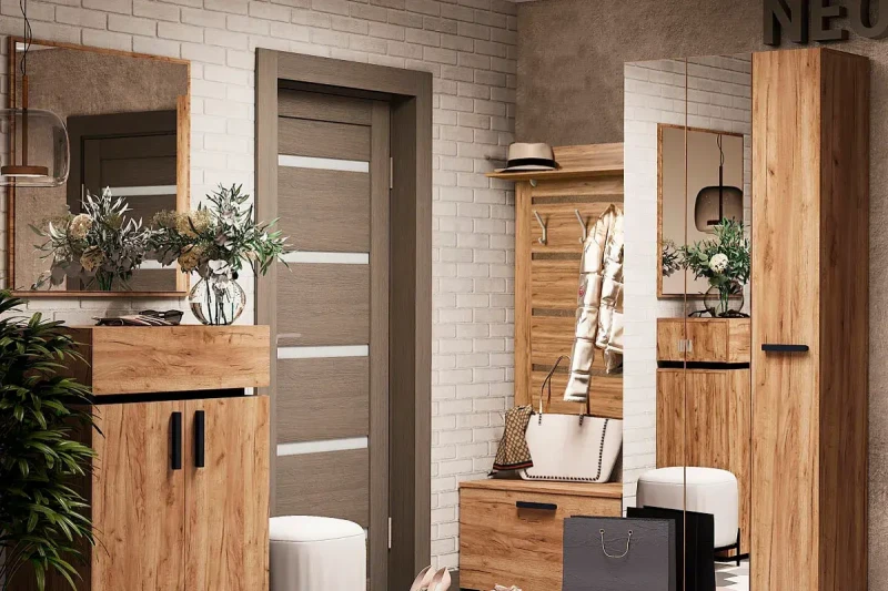 Прихожая Neo (Дуб Табачный Сraft) — Мебель-центр Озерцо