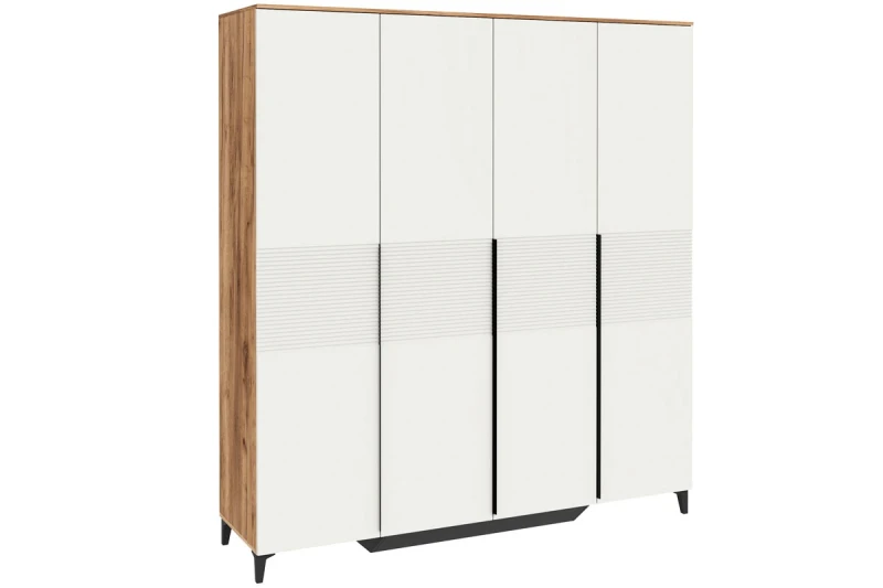 Шкаф для платья и белья Белла №2 (Дуб Вотан/Тальк) в мебель-центре Озерцо