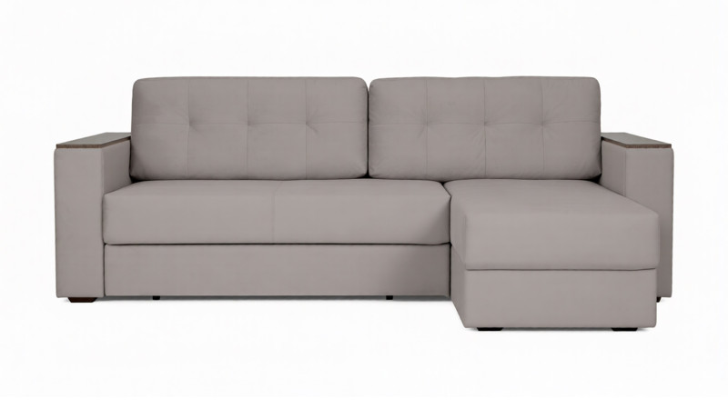 Диван угловой Loko Pro с хранением в подлокотниках, ткань Casanova Grey 164x212 — в мебель-центре Озерцо