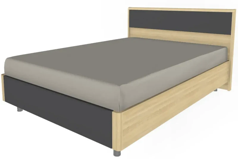Кровать КР-5002-АС-АМ (Ясень Асахи/Антрацит Матовый) - купить в Озерце