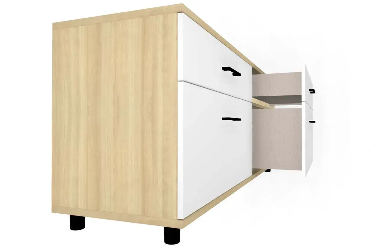 Тумба ТБ-5029-АС-БГ (Ясень Асахи/Белый Бриллиант глянцевый) — Мебель-центр Озерцо