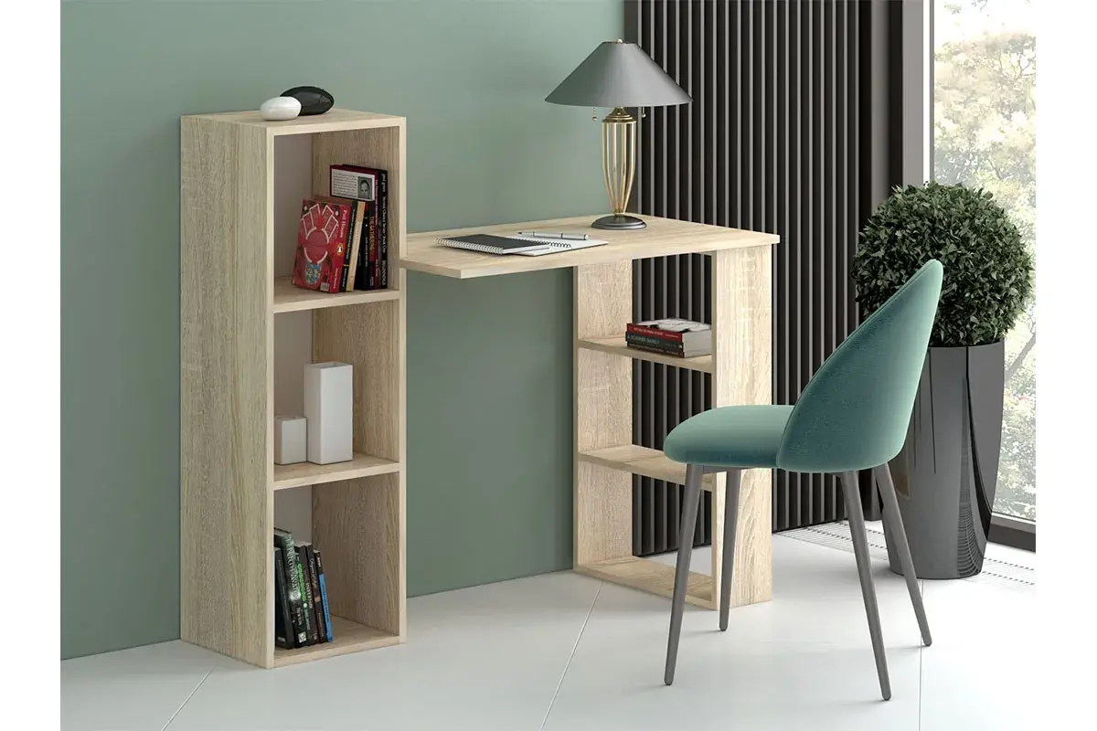 Стол письменный Лаки тип 1 (Дуб Сонома) — Мебель-центр Озерцо