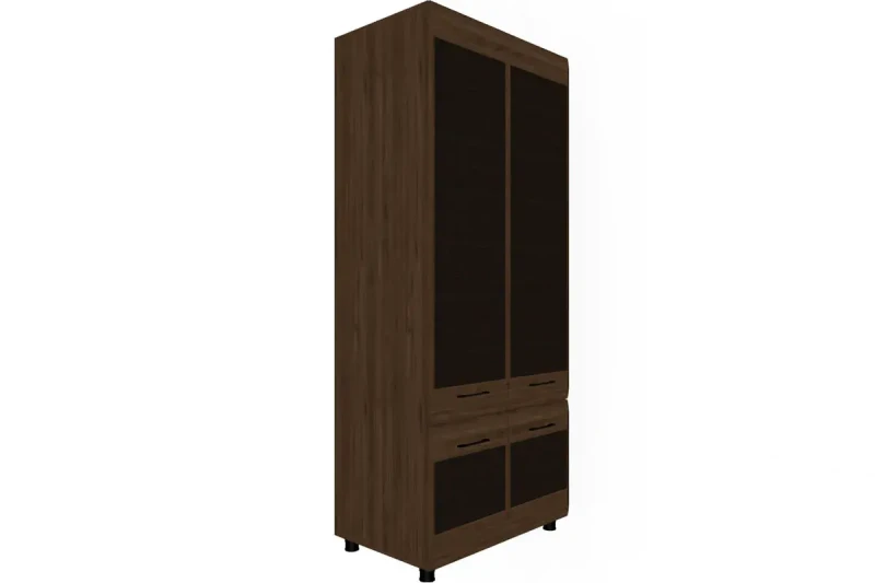 Шкаф ШК-2602 (Гикори Джексон темный-комбинированный) в мебель-центре Озерцо