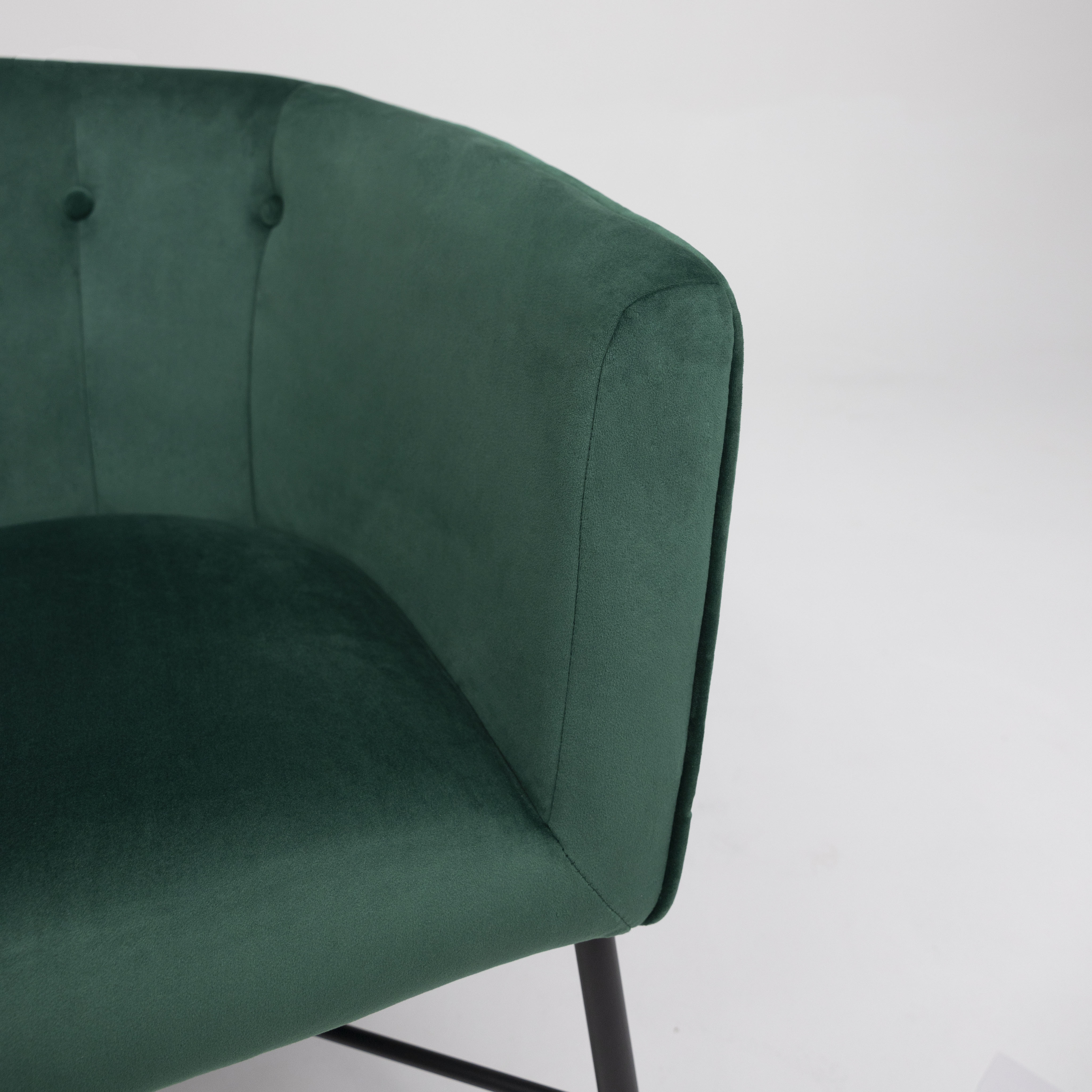 Кресло ALMOND, велюр, зеленый/черный - купить в Озерце
