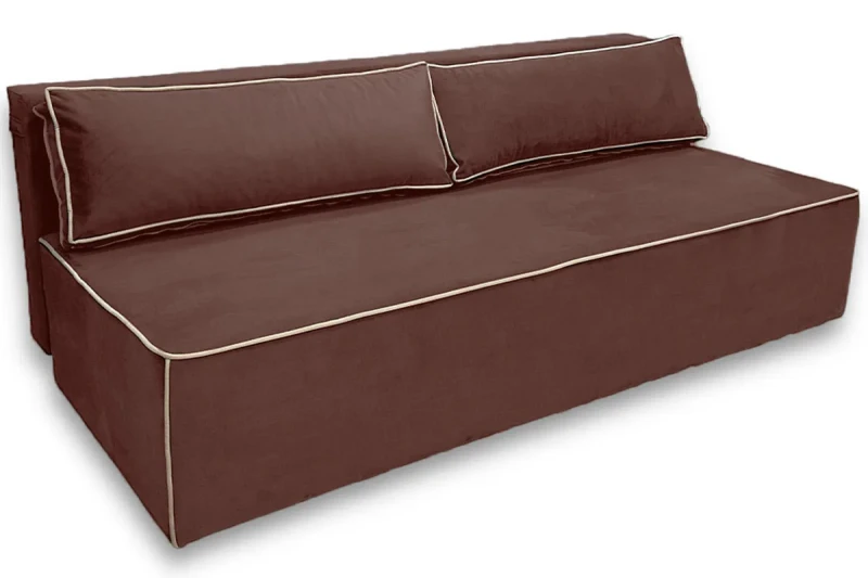 Диван Brick (Набивные подушки/Отстрочка/ППУ) Тексопарк Монте коричневый — купить в Озерце