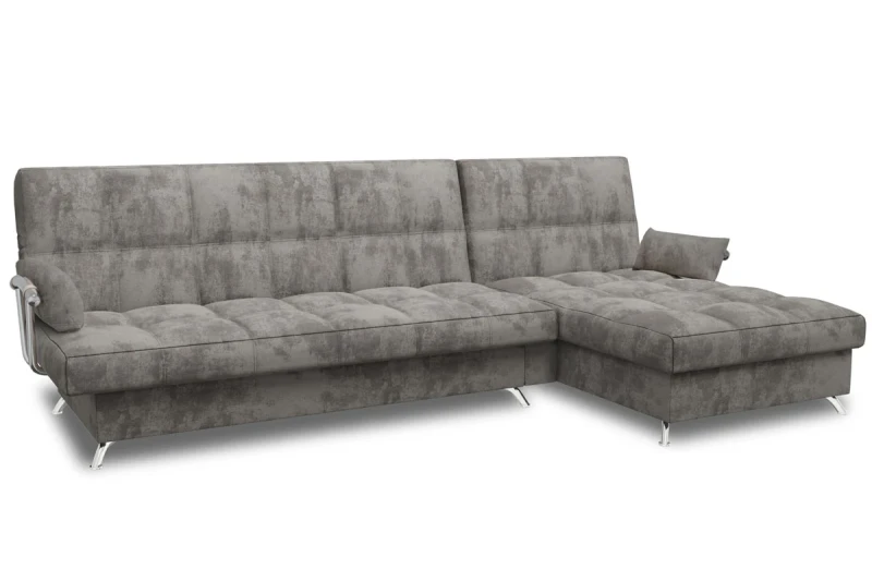 Угловой диван Регина-45.2 Финка ДКУ с хром. боковинами Siesta Грей — купить в Озерце