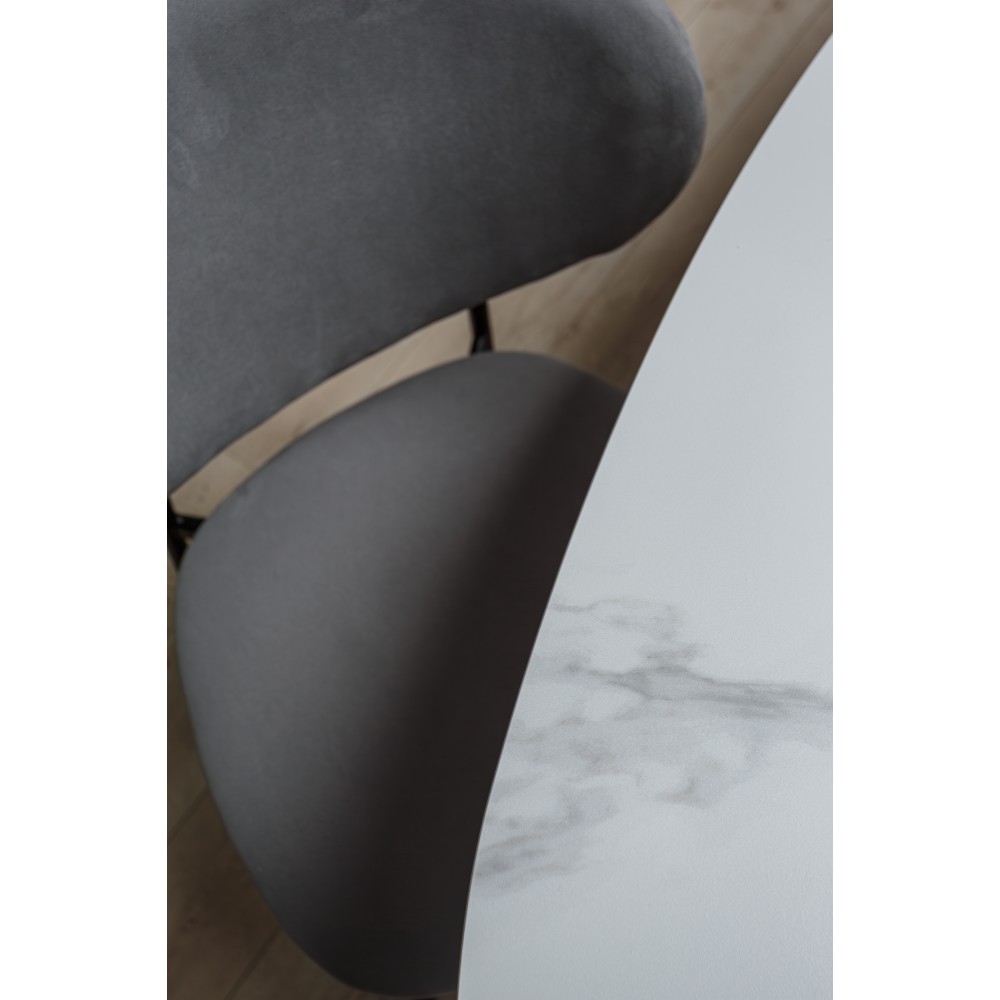 Стол ОТТАВА-2 89х150/195 керамика бел.мрамор/черный - купить в Озерце