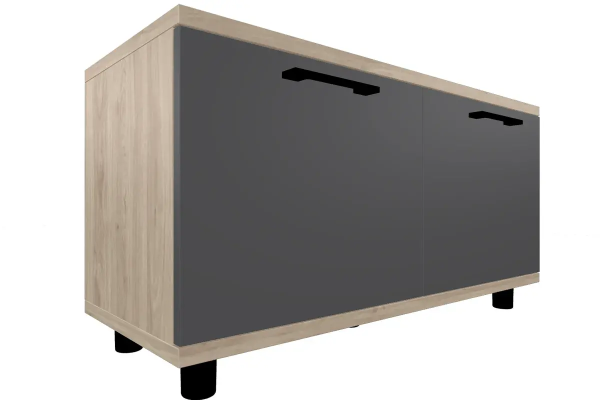 Прихожая Грейс комплект 1 (Гикори Джексон Светлый/Антрацит Матовый) — Мебель-центр Озерцо