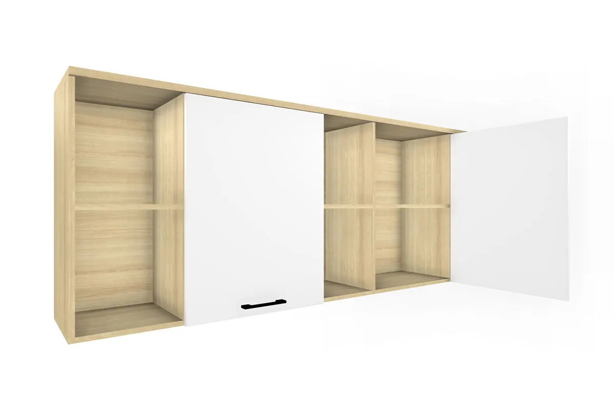 Антресоль АН-5010-АС-БГ (Ясень Асахи/Белый Бриллиант Глянцевый) в мебель-центре Озерцо