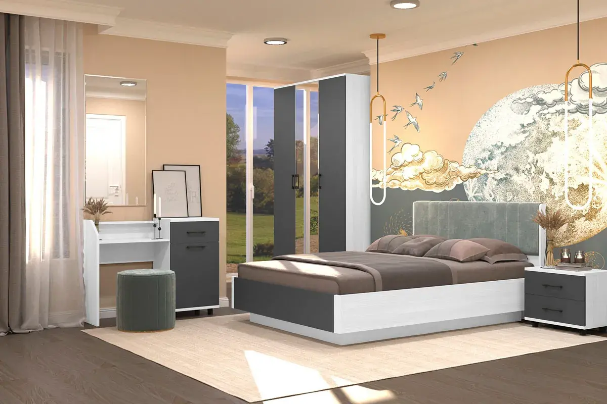 Тумба ТБ-5061-СЯ-АМ (Снежный Ясень/Антрацит Матовый) — Мебель-центр Озерцо