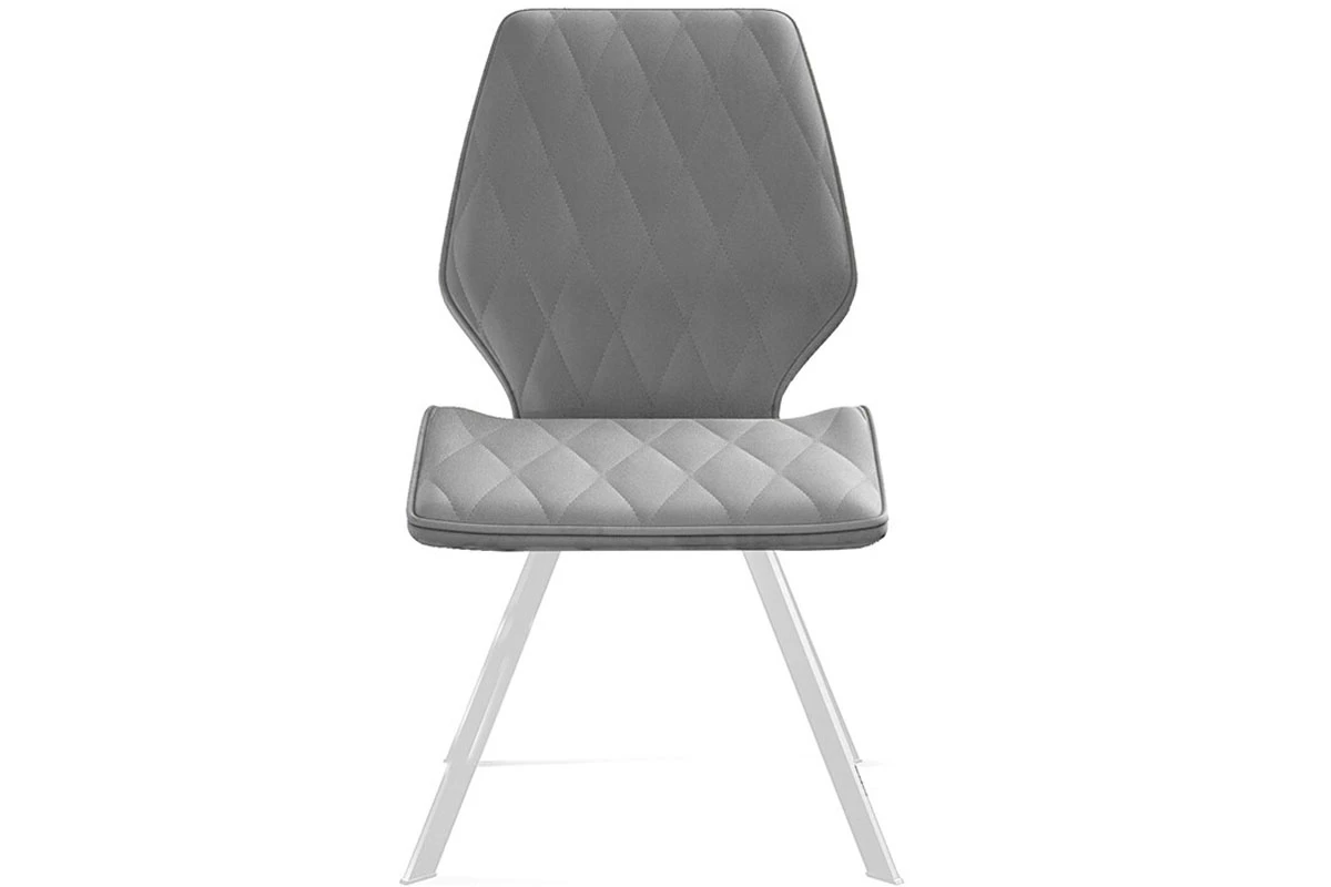 Стул Матэо (Белый муар/Микровелюр BRENDY Grey) - купить в Озерце