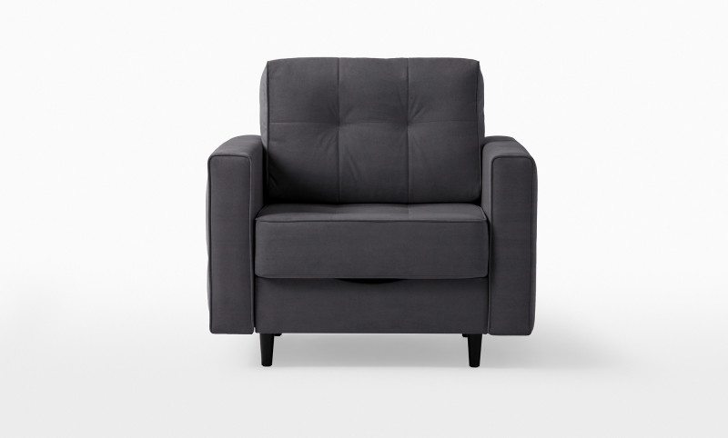Кресло -кровать Amani Pro, ткань Sky Velvet 38 (подлокотник: 15 см) — купить в Озерце