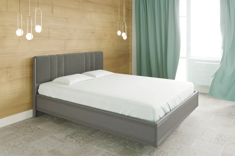 Кровать КР-2013-СО-В 160х200 (Серый Оникс/Велюр) - купить в Озерце