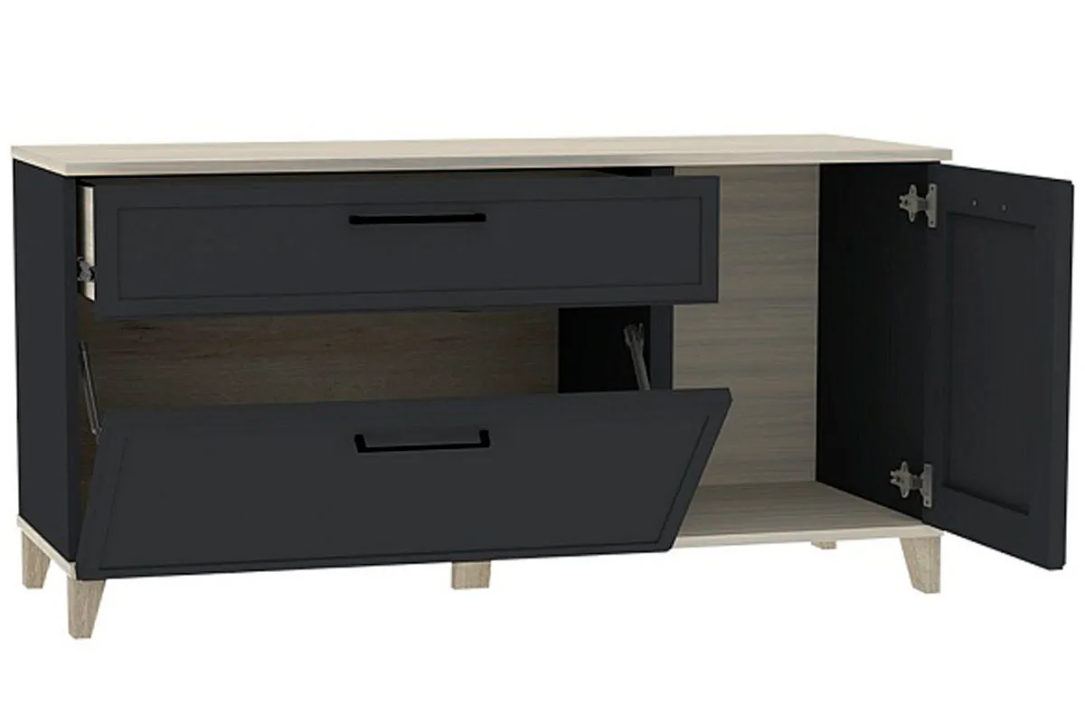 Тумба ТВ Aurelio 33 (Антрацит/Блеквуд Сатиновый) — Мебель-центр Озерцо