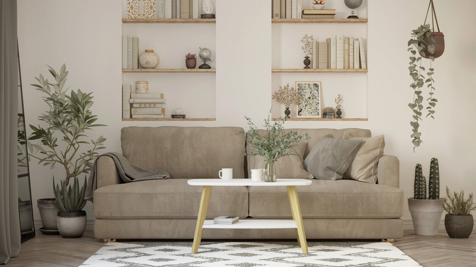 Журнальный столик Barrin, белый/дуб янтарный 54x80 — купить в Озерце