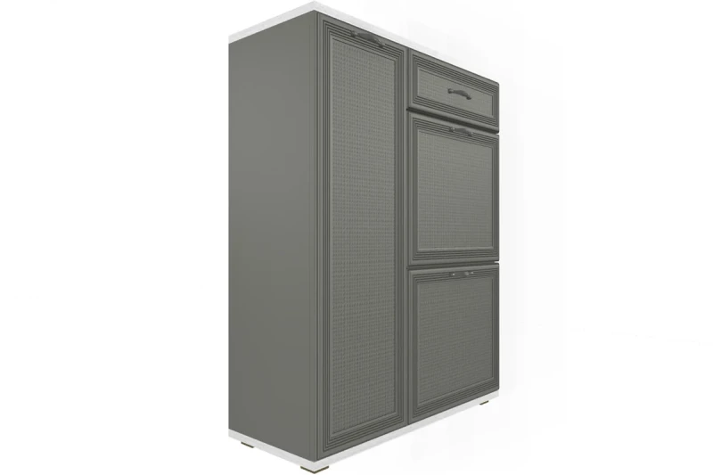 Тумба ТБ-1002-СЯ-СО (Снежный Ясень/Серый Оникс) — Мебель-центр Озерцо