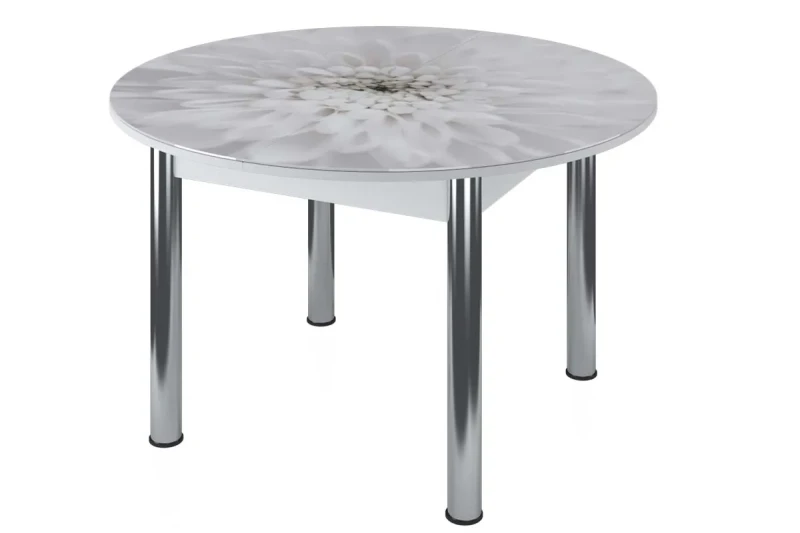 Стол обеденный Бостон круглый на опоре брифинг (рис. Флоренс) - купить в Озерце