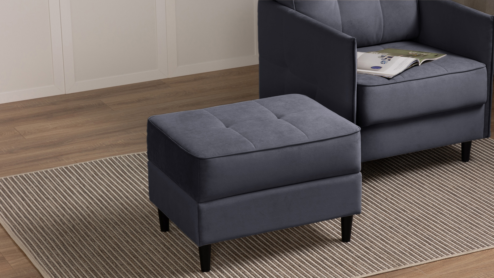 Пуф Amani Pro, Тк. Тк. Sky Velvet 40 53x68 — купить в Озерце