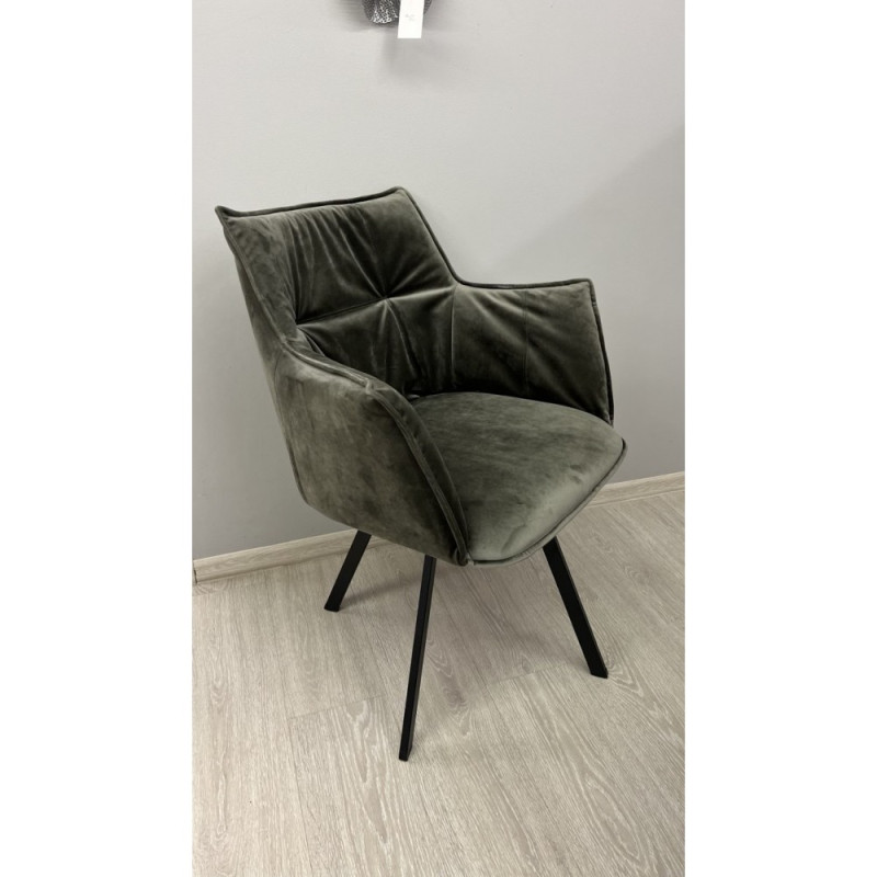 Стул-кресло поворотный 360 ИЗИ муар черный/темно-серый - купить в Озерце