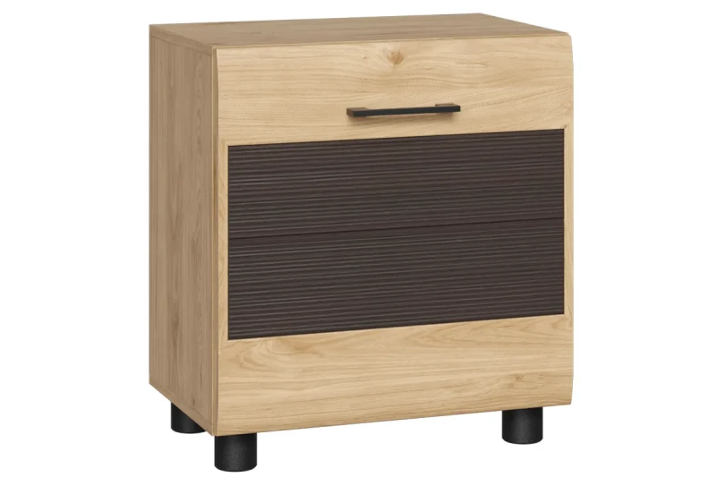 Тумба ТБ-2628 (Гикори Джексон светлый-комбинированный) — Мебель-центр Озерцо