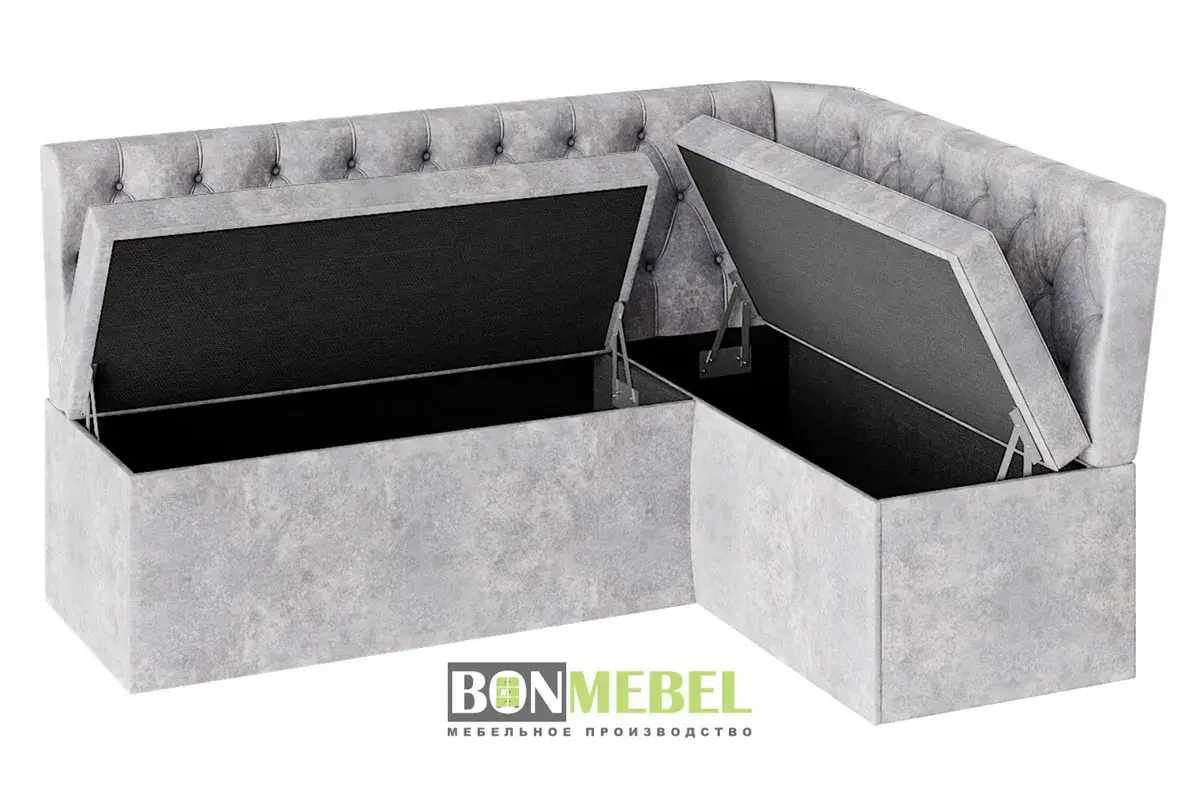 Скамья угловая Венеция (Ткань Серая) - купить в Озерце