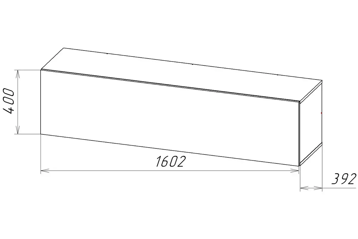 Тумба навесная Оникс-1 (Графит) — Мебель-центр Озерцо