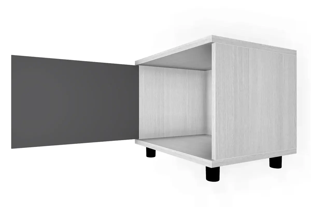 Тумба ТБ-5036-СЯ-АМ (Снежный Ясень/Антрацит Матовый) — Мебель-центр Озерцо