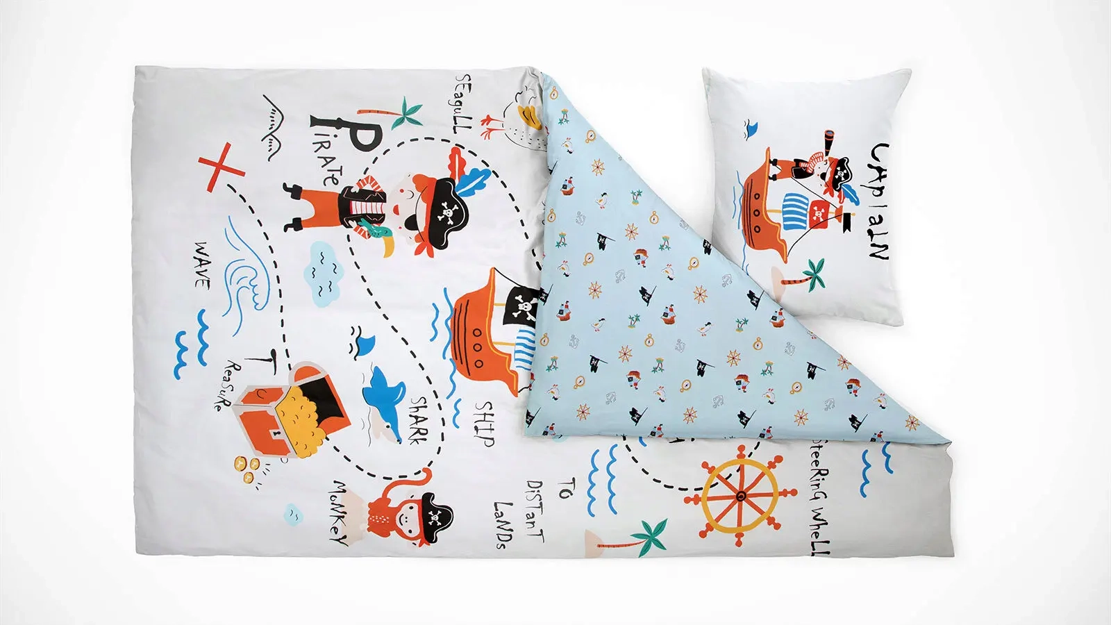 Постельное белье Askona kids Маленький капитан 140x205 (односпальный), без простыни в мебель-центре Озерцо