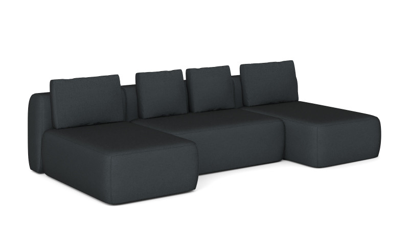 Диван модульный 3-секционный Molto 125+125+125 ткань Forte 13 147x300 — купить в Озерце