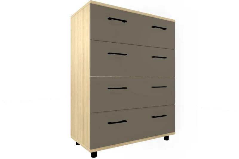 Комод КМ-5011-АС-ЛМ (Ясень Асахи/Латте Матовый) — Мебель-центр Озерцо