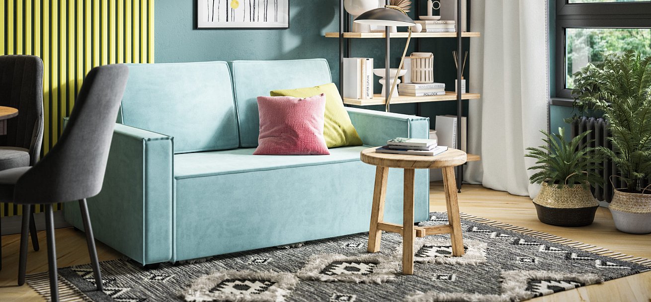 Диван NORD Compact велюр Monolit аква — купить в Озерце