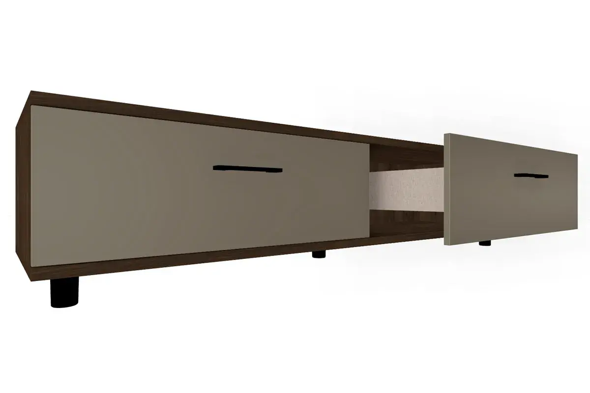 Тумба ТБ-5072-ГТ-ЛМ (Гикори Джексон Темный/Латте Матовый) — Мебель-центр Озерцо